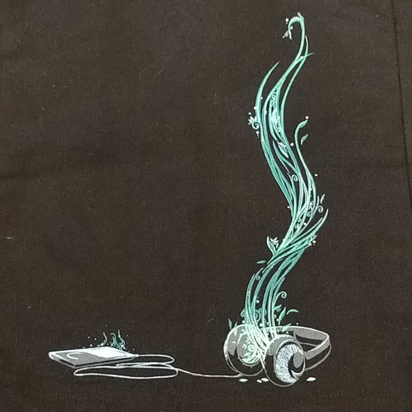 New! Music is Life canvas tote bag - Picture 3 of 4